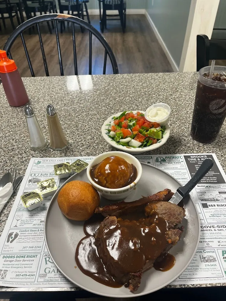 Hamburger Steak with Gravy & 2 Sides